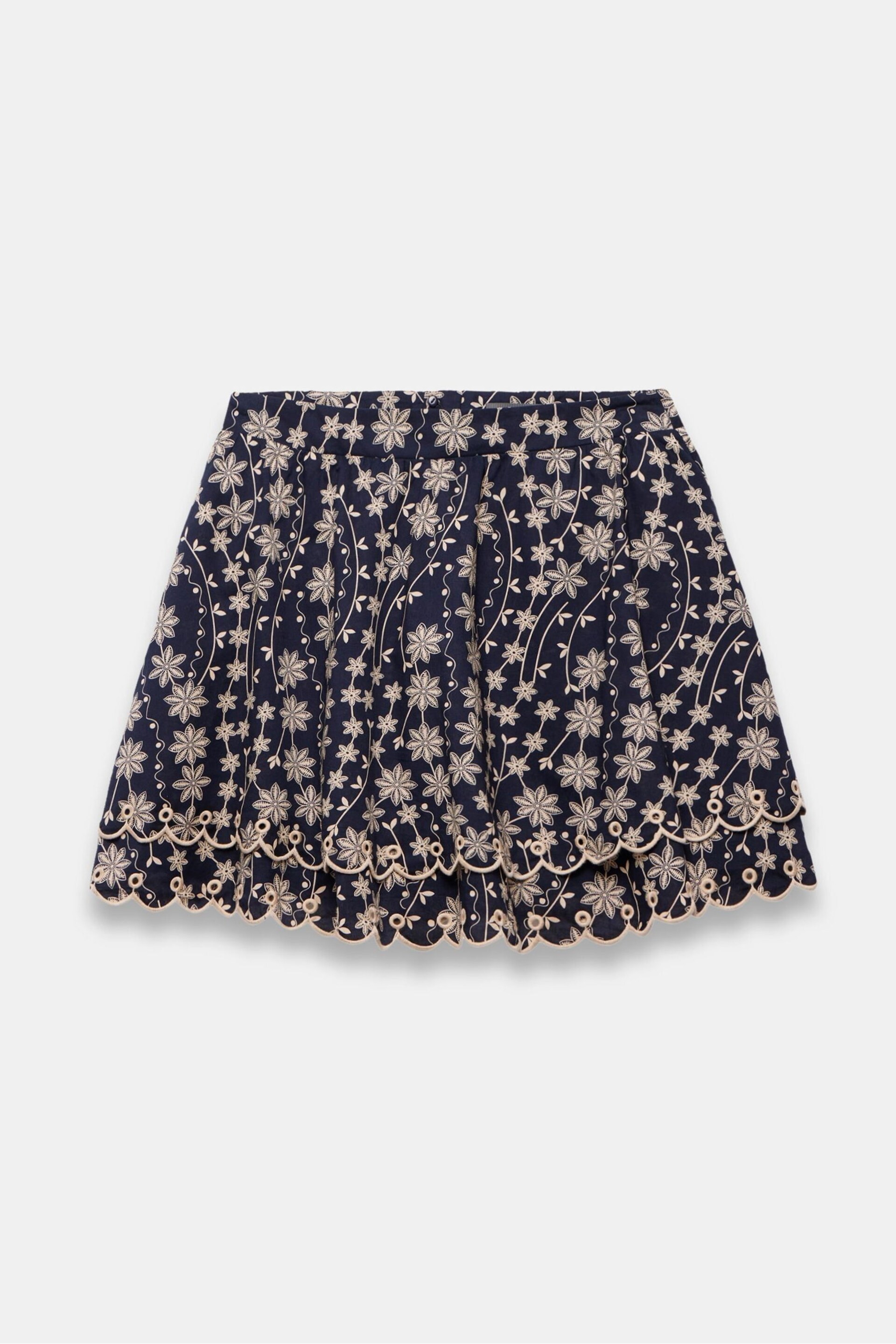 Mint Velvet Blue Cotton Mini Skirt - Image 3 of 4