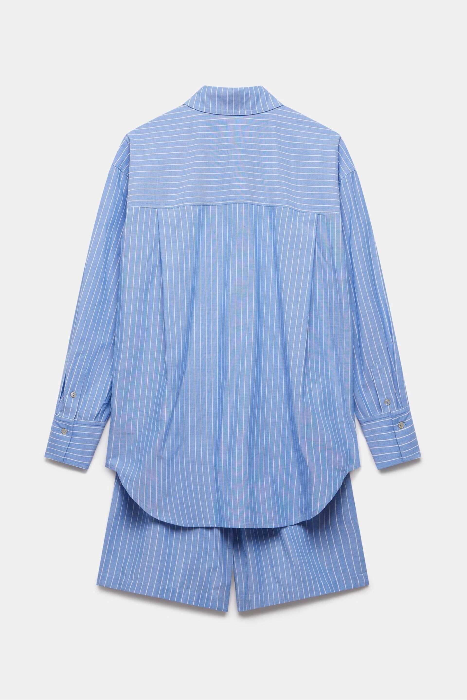 Mint Velvet Blue Cotton Shirt & Shorts Set - Image 4 of 4