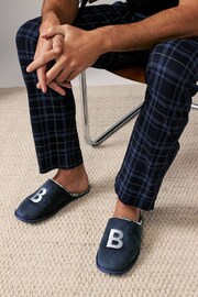 Navy Mule Slippers - Image 1 of 6