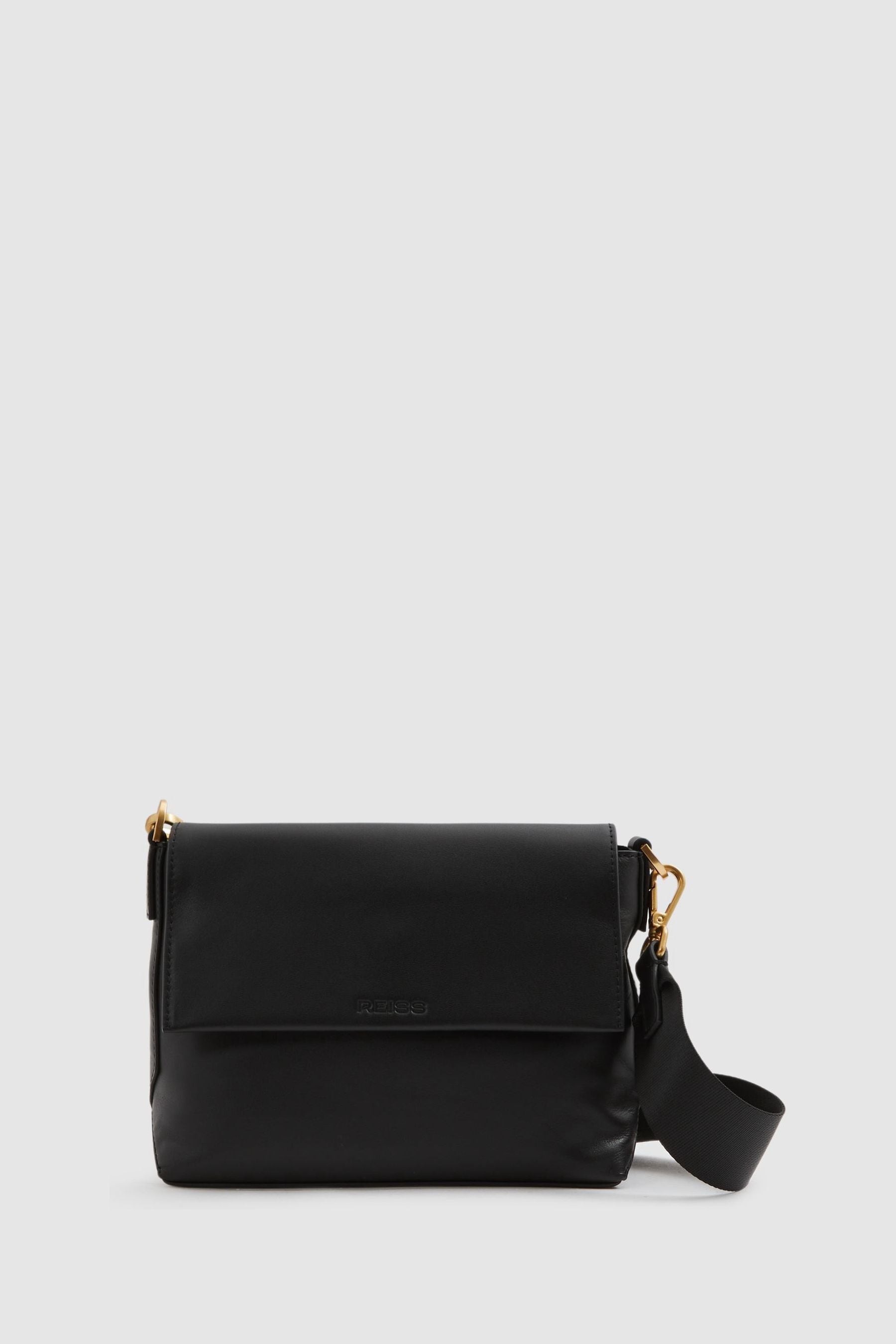 Buy Reiss Black Selena Leather Adjustable Strap Crossbody Bag from the Next UK online shop