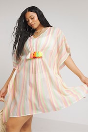 Simply Be Natural Culture Clash Stripe Kaftan - Image 1 of 4