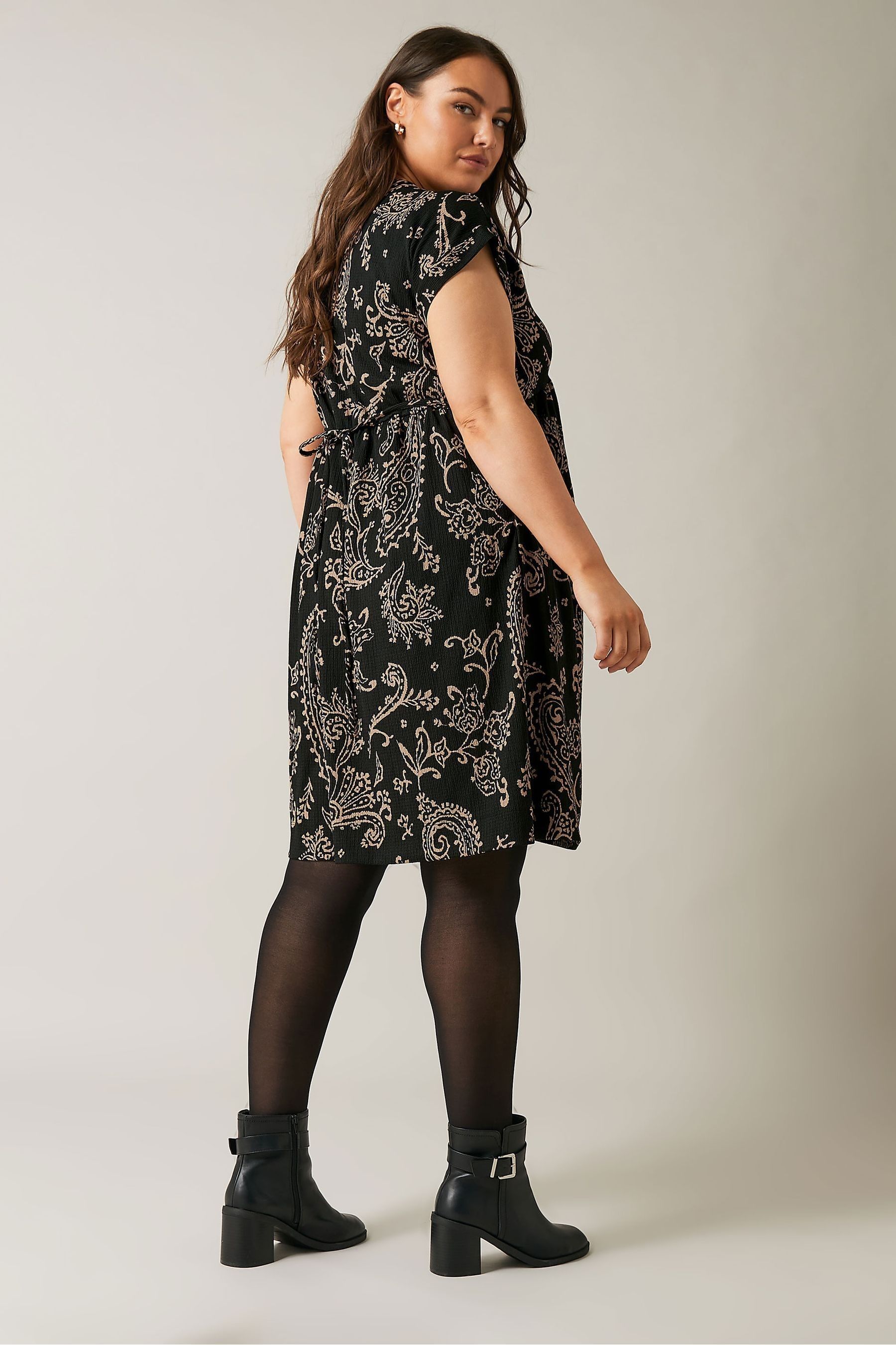 Buy Evans Jersey Crepe Black Dress from Next Luxembourg