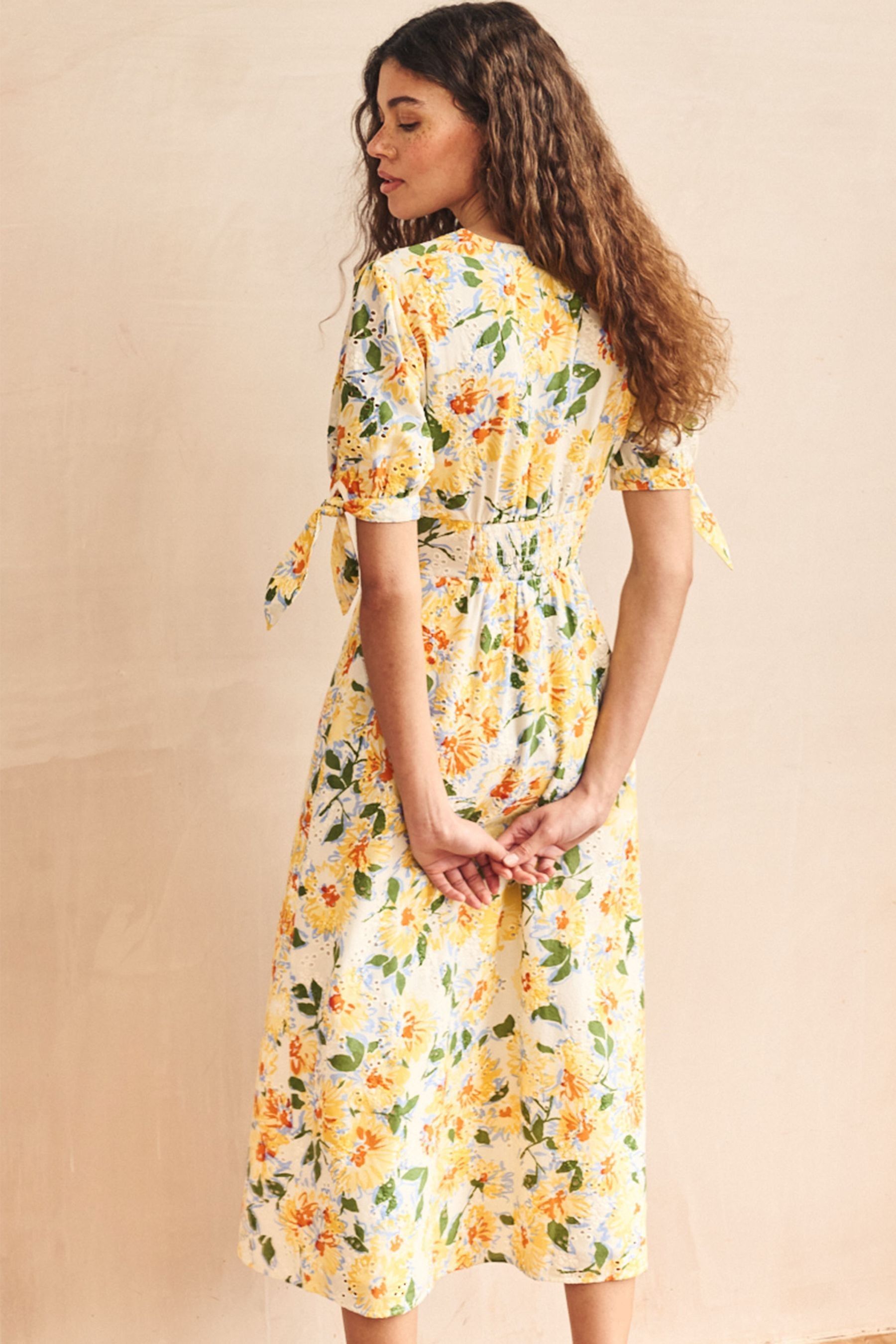 Buy Nobody s Child Yellow Plain Alexis Midi Dress from the Next UK online shop