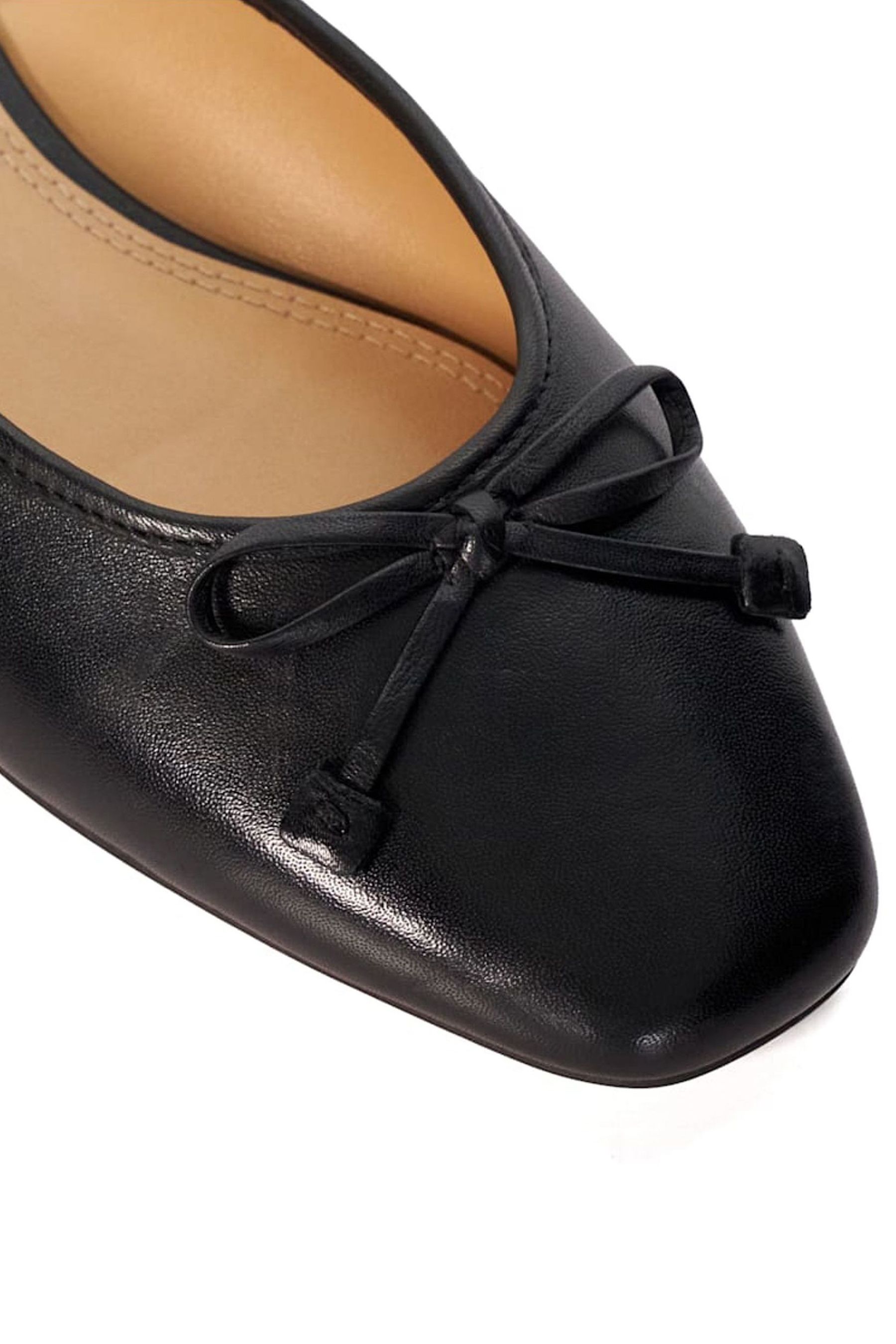Dune black ballet pumps clearance