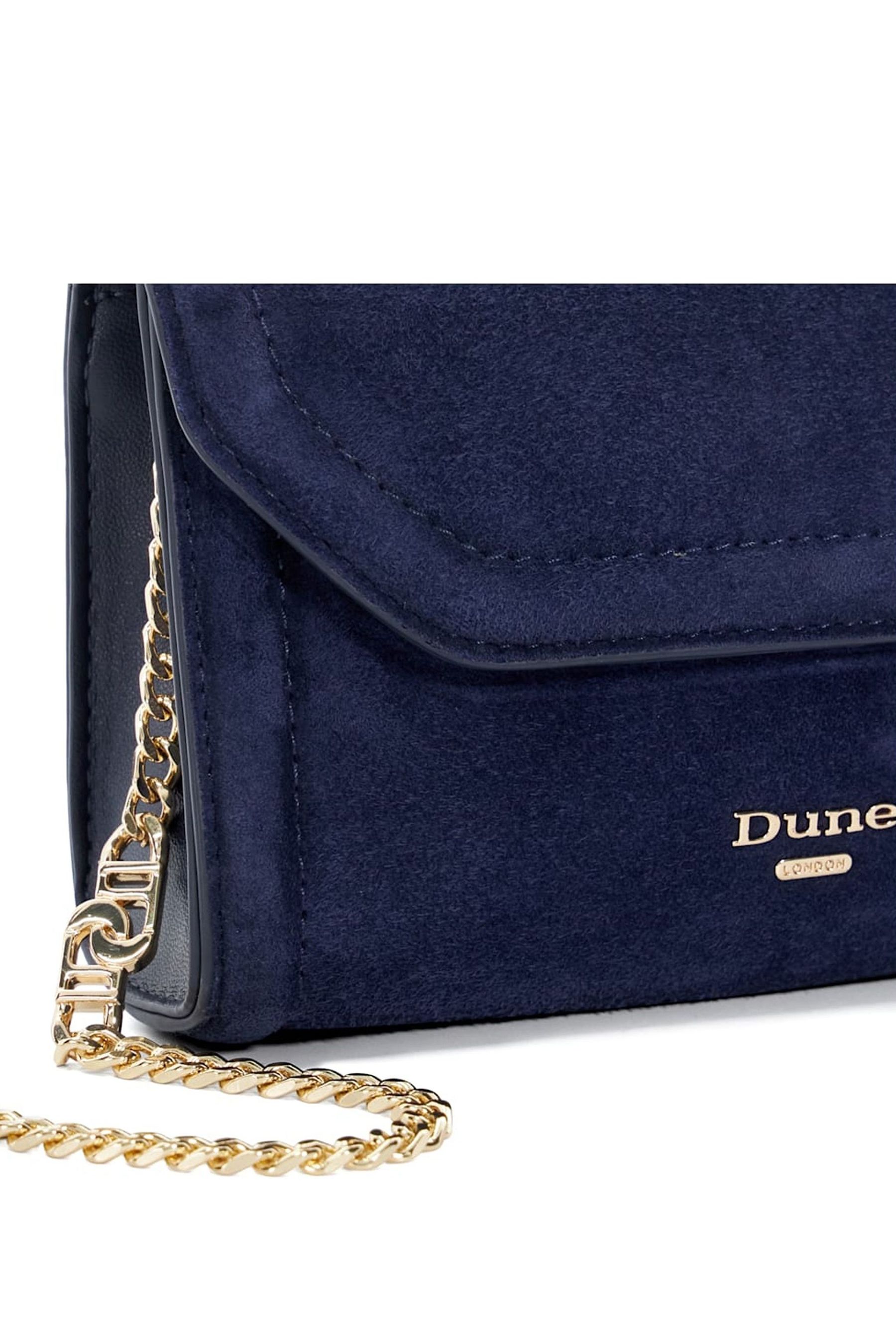 Dune blue clutch bag deals
