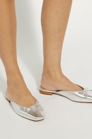 Dune London Silver Haylas Ballerina Mules - Image 1 of 7