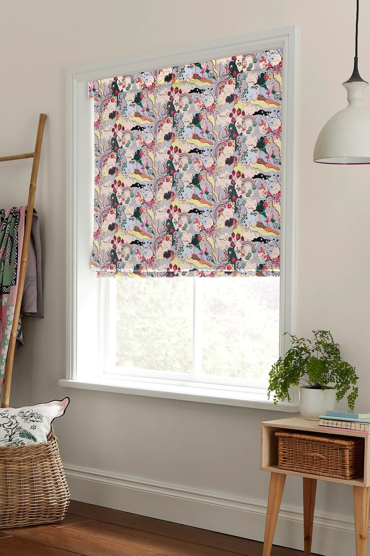 Cath Kidston Multi Silver Linings Made to Measure 100% Cotton Roman Blind - Image 2 of 6