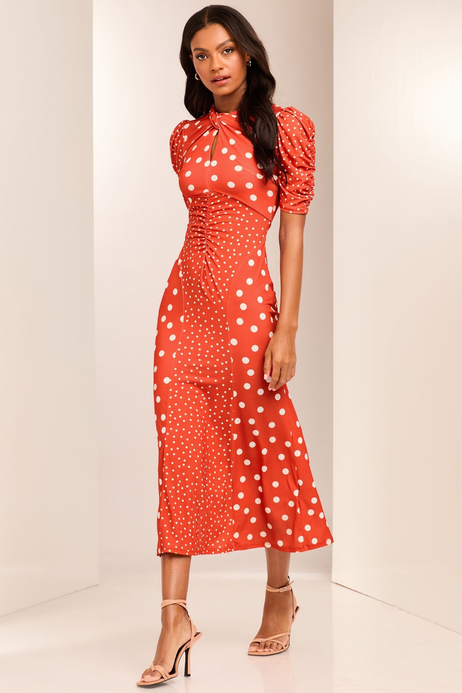 Red polka dot dress next deals