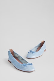 LK Bennett Trilly Crinkled Patent Ballet Pumps - Image 2 of 3