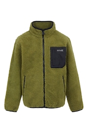 Regatta Light Green Red Junior Frankie Full Zip Fleece - Image 5 of 6