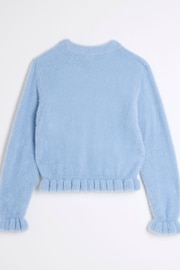 River Island Blue Girls Frill Jumper - Image 2 of 4