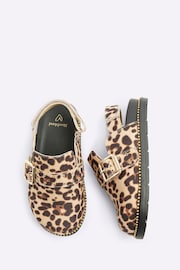 River Island Brown Girls Leopard Buckle Clogs - Image 5 of 5