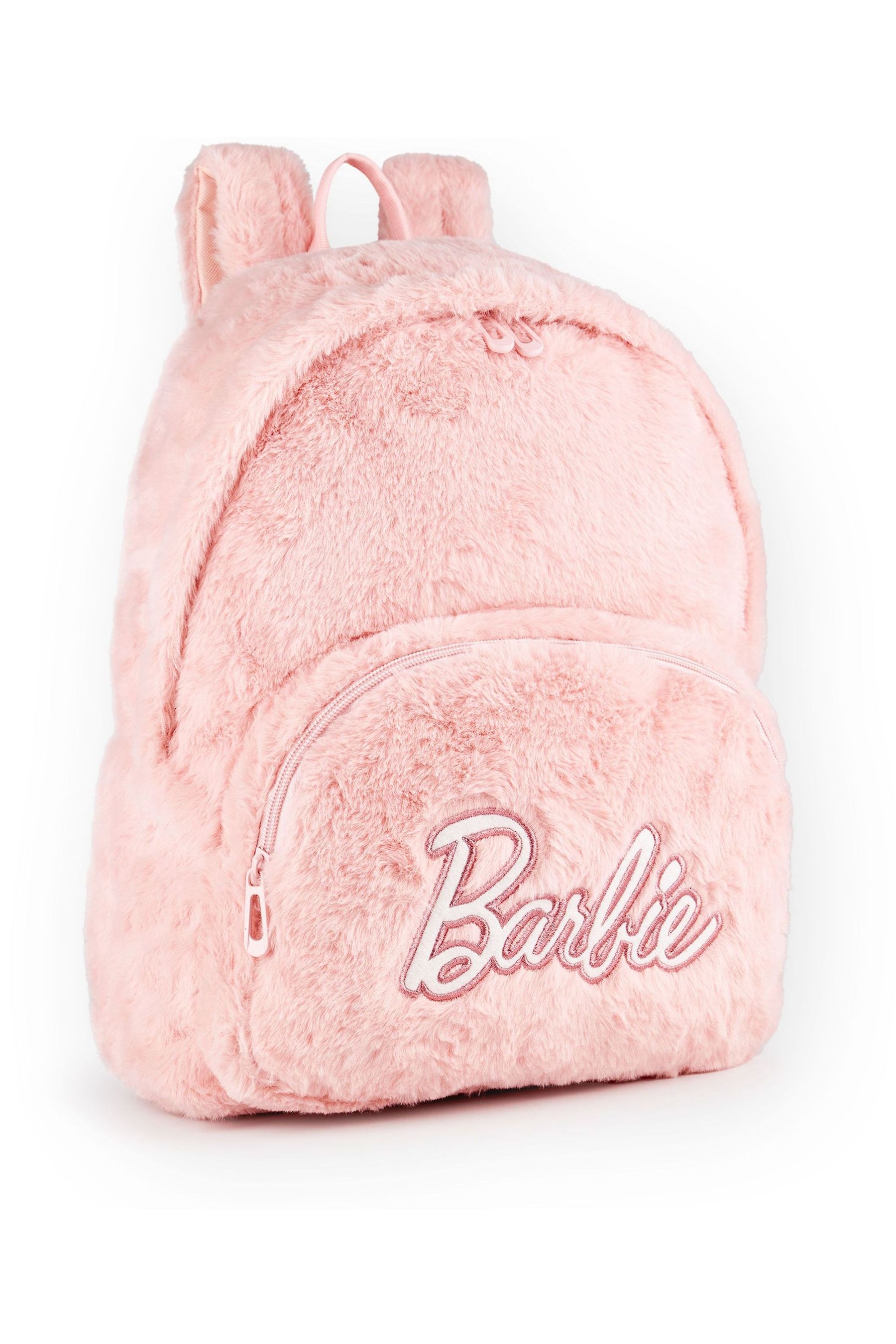 Pink furry backpack 2025
