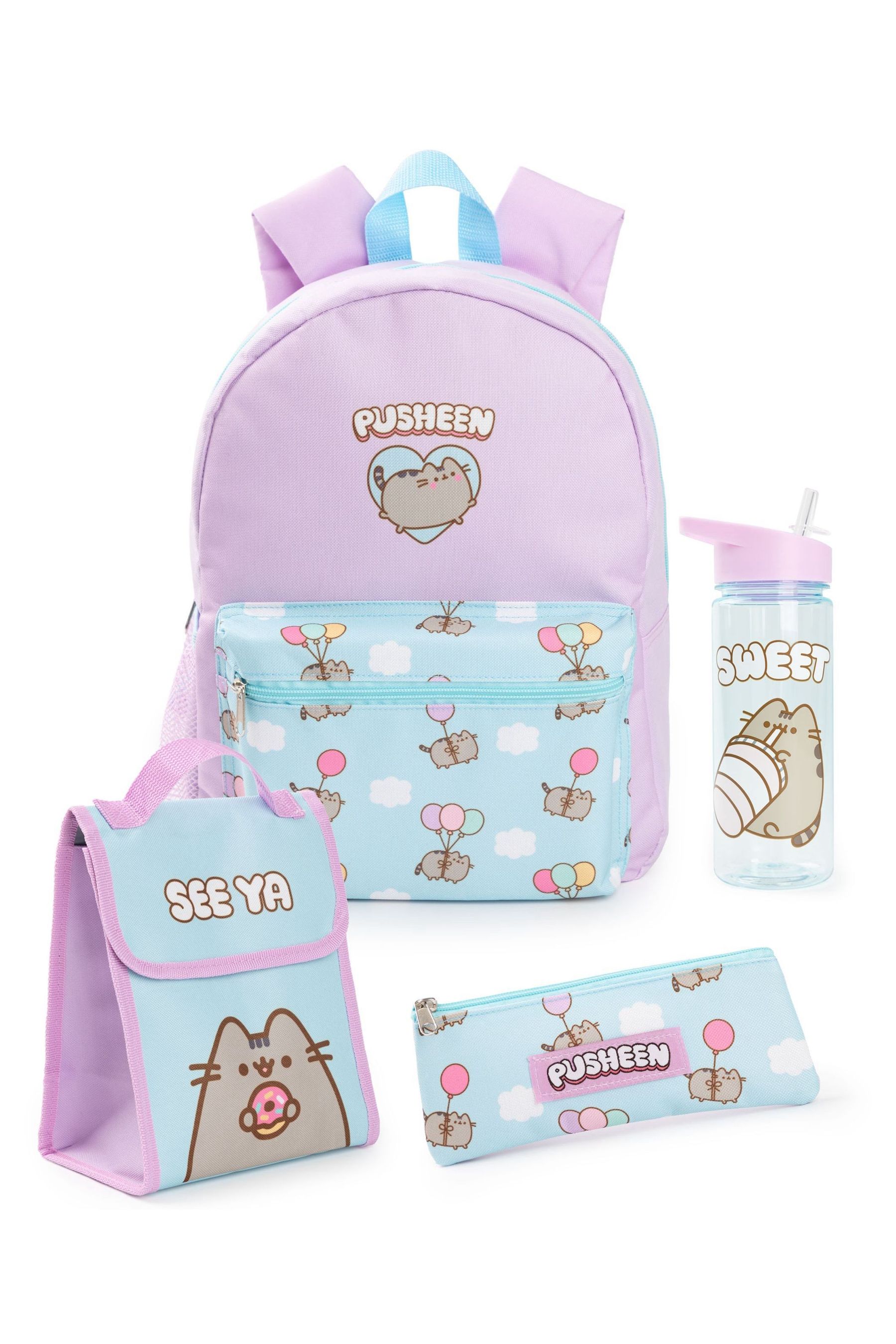 Buy Vanilla Underground Purple Pusheen 4 Piece Backpack Set from the Next UK online shop