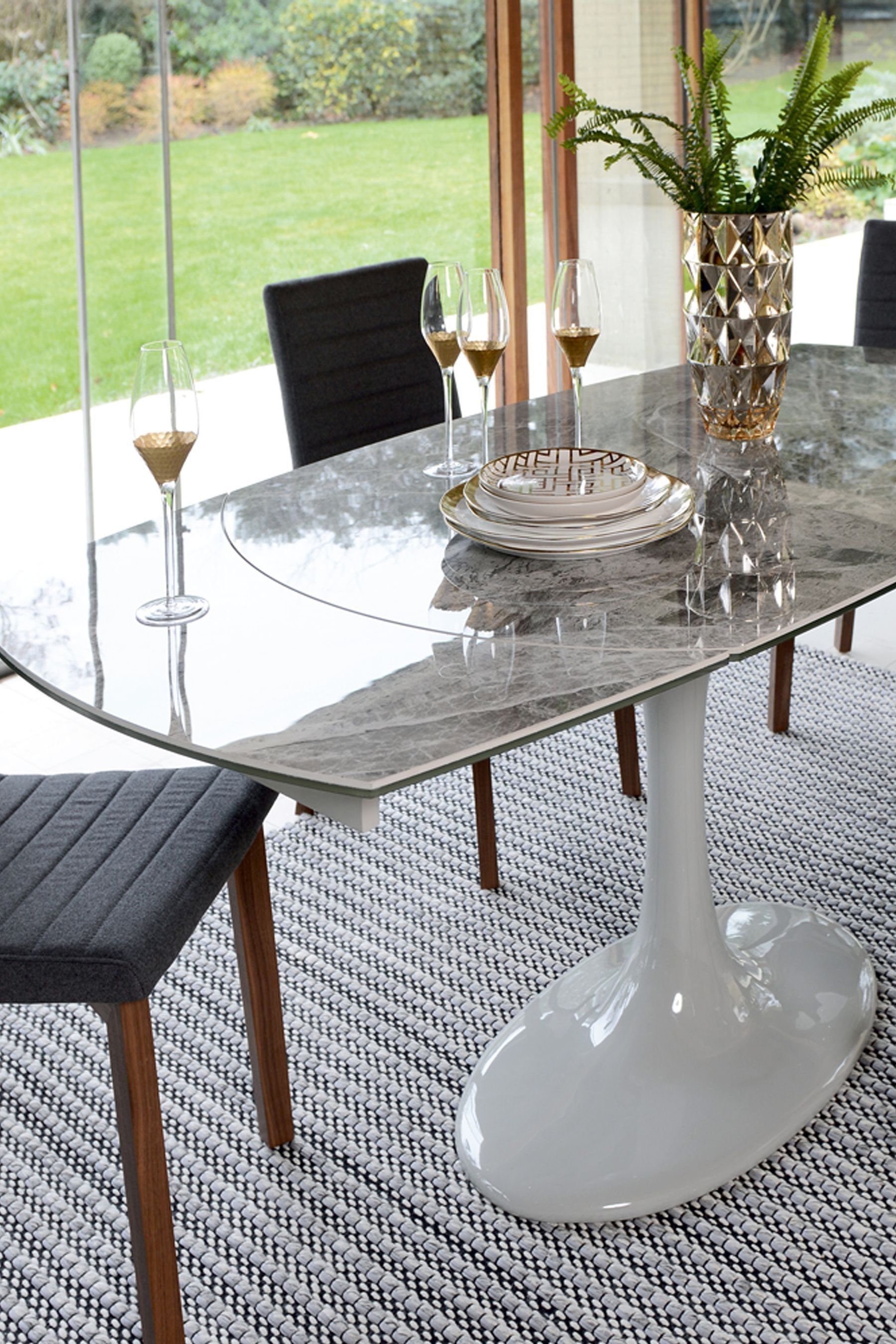 Buy Dwell Grey Lille Extending 4 6 Seater Dining Table from the Next UK online shop