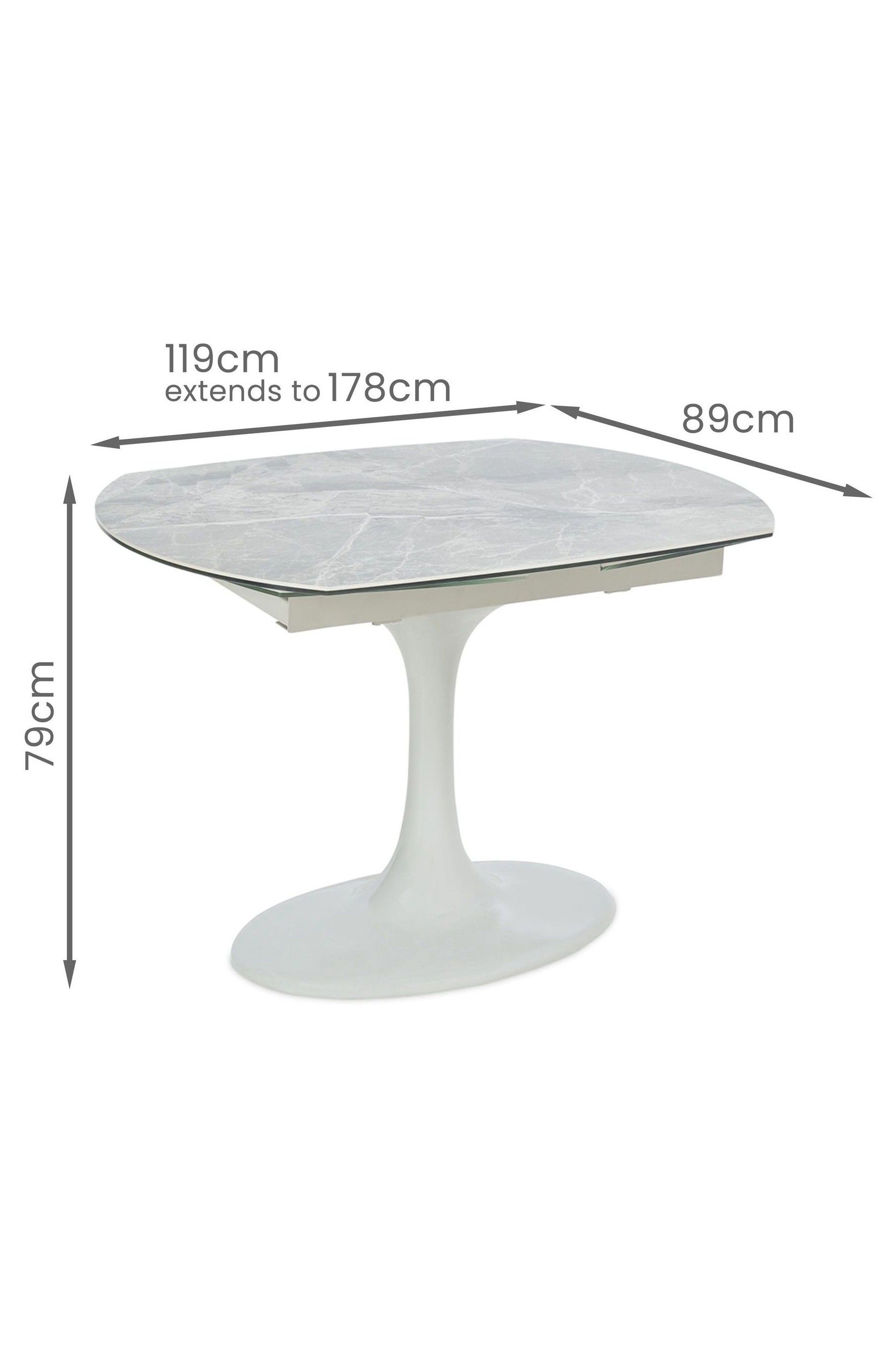 Buy Dwell Grey Lille Extending 4 6 Seater Dining Table from the AspennigeriaShops online shop