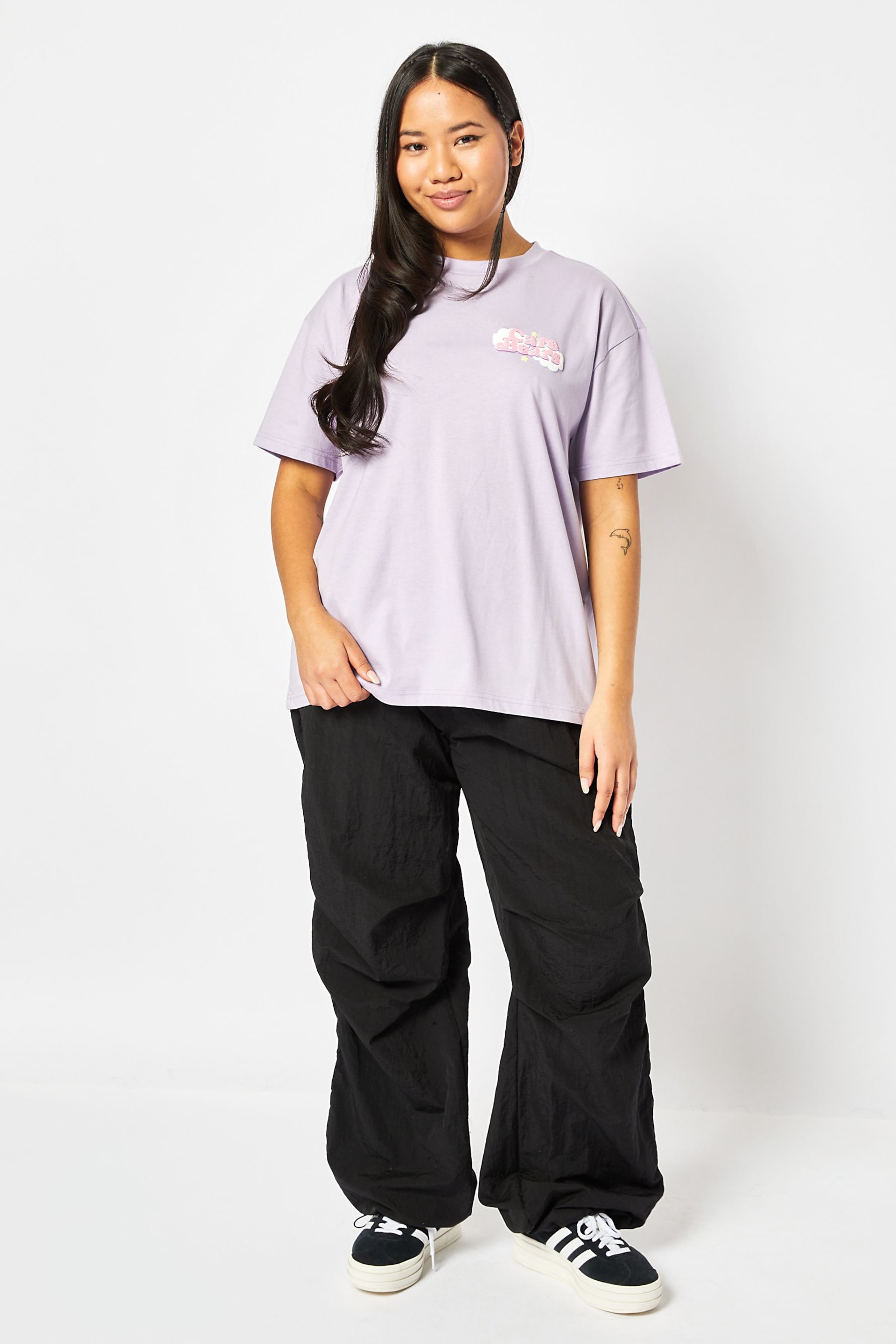 Skinnydip Purple Care Bears Varsity T-Shirt - Image 2 of 4