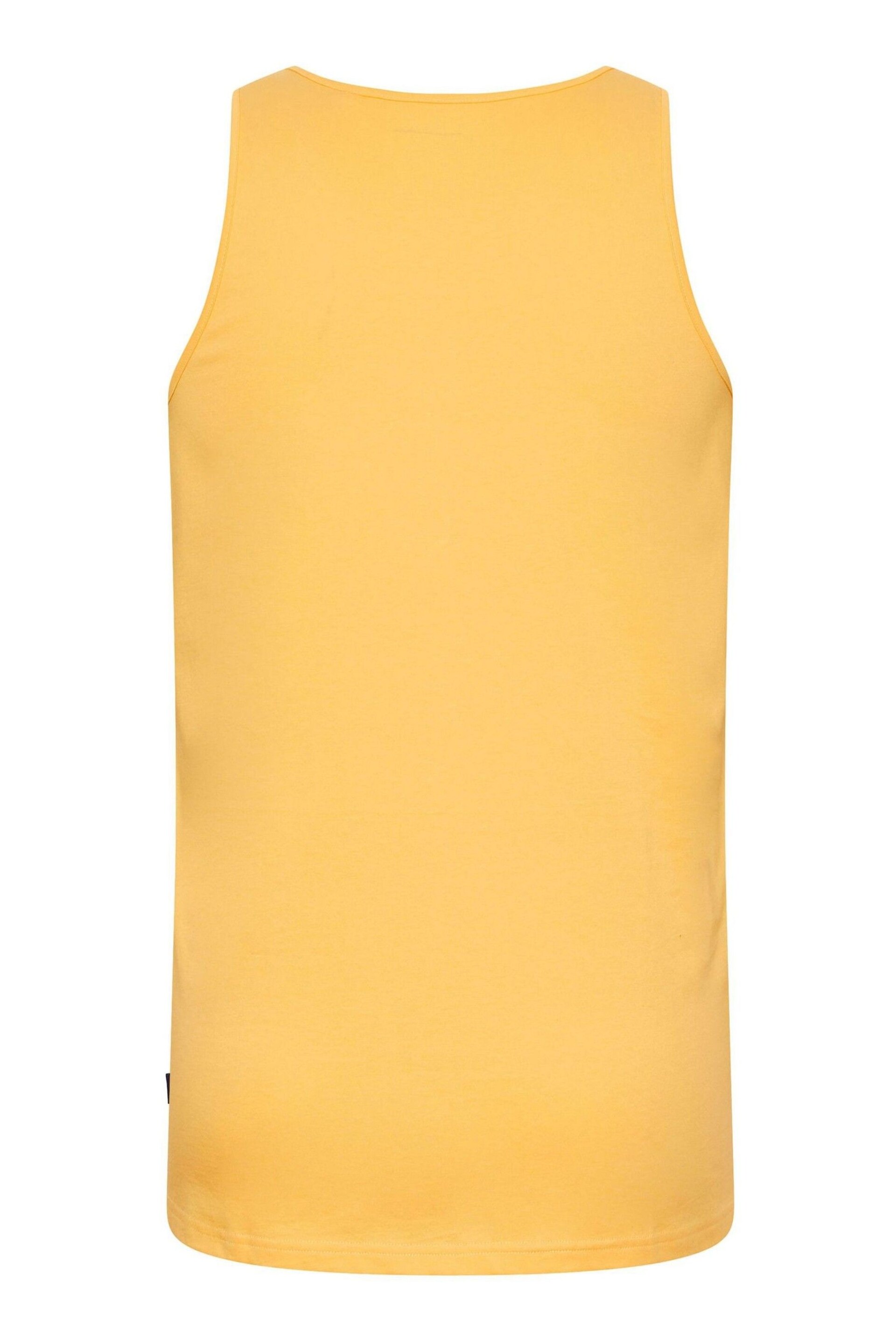 BadRhino Big & Tall Yellow BadRhino Big & Tall Flax Yellow Beach Skull Sleeveless Vest Top - Image 3 of 3