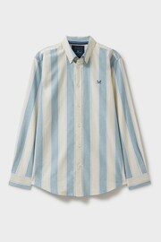 Crew Clothing Company Blue/Cream Long Sleeve Striped Oxford Shirt - Image 5 of 5