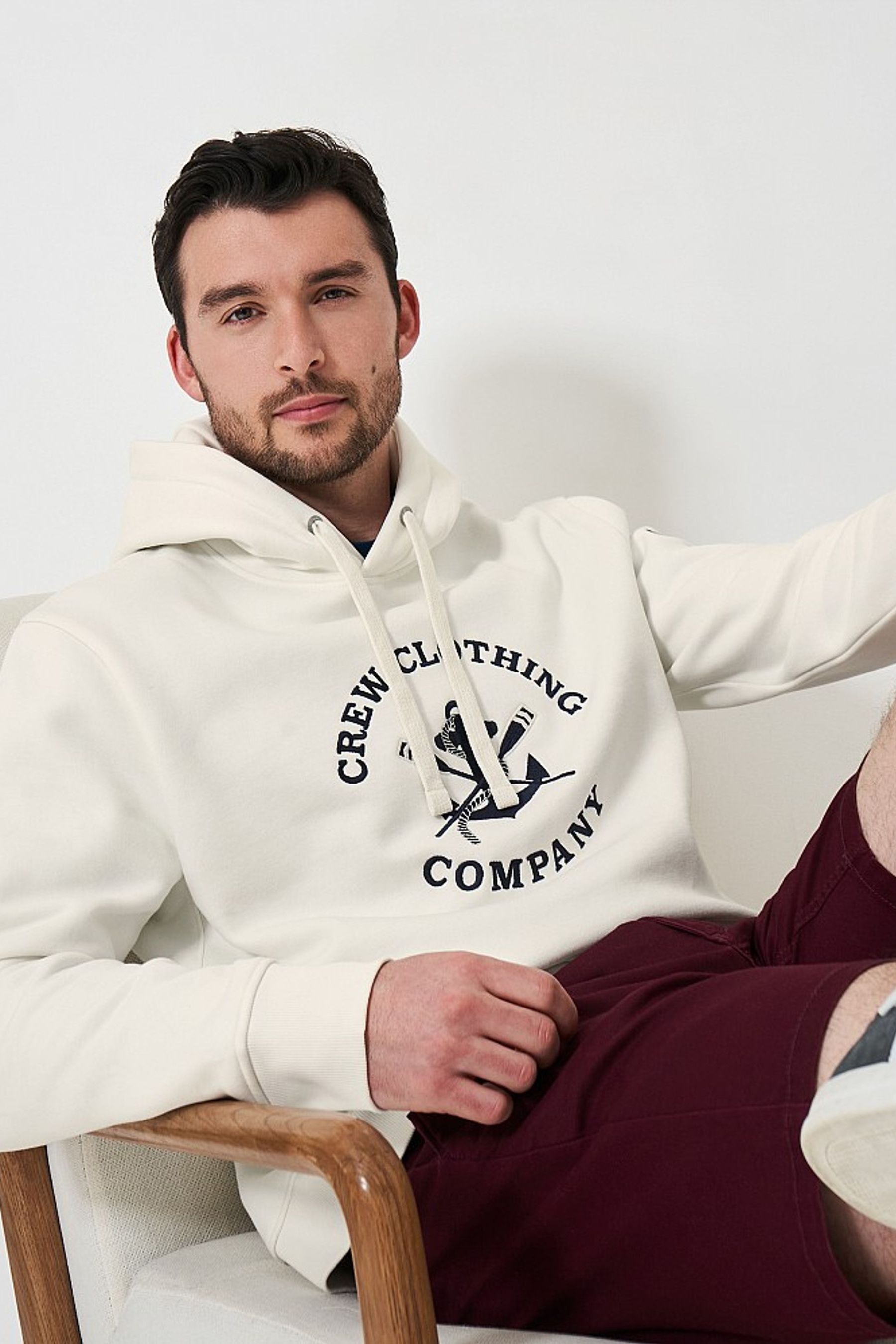 Buy Crew Clothing 100 Cotton Graphic Embroidered Hoodie from Next Luxembourg