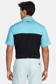 Under Armour Blue/Black Golf Colourblock Polo Shirt - Image 2 of 2