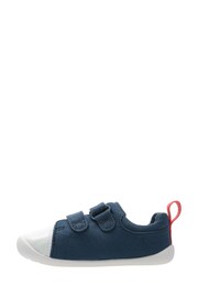 Clarks Blue Standard Fit (F) Canvas Roamer Craft Shoes - Image 4 of 7