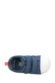 Clarks Blue Standard Fit (F) Canvas Roamer Craft Shoes - Image 5 of 7