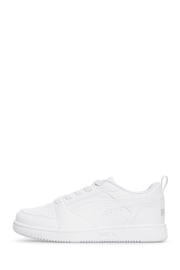 Puma White Unisex Kids Rebound V6 LO Sneakers Trainers - Image 2 of 6