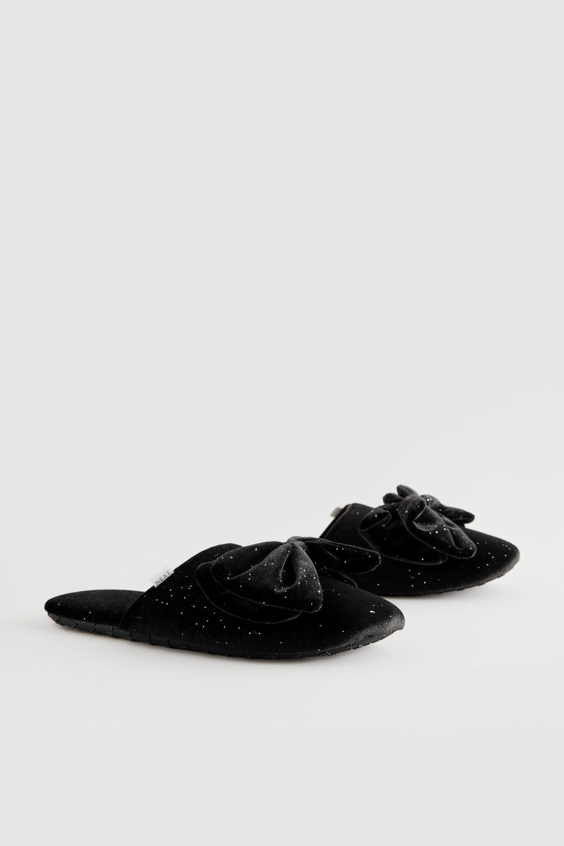 Buy Velour Bow Mule Slippers Next Ukraine