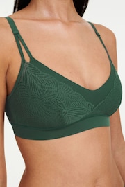 Chantelle Green Soft Stretch Lace Padded Bralette - Image 3 of 4