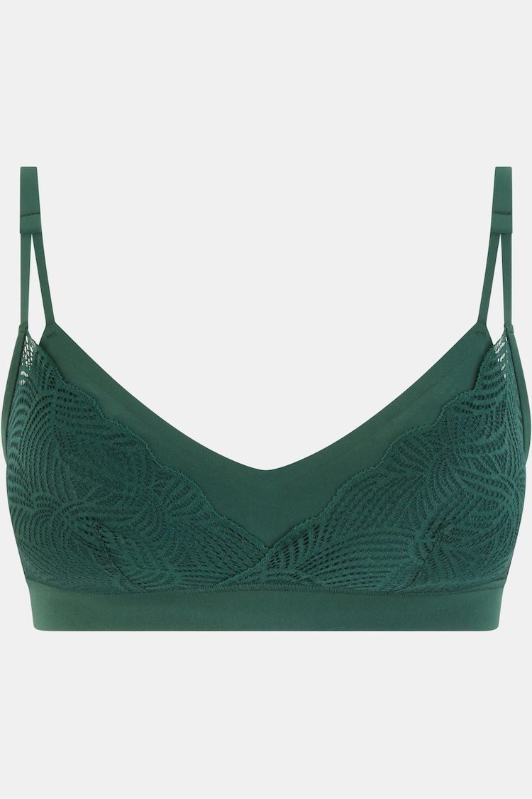 Chantelle Green Soft Stretch Lace Padded Bralette - Image 4 of 4