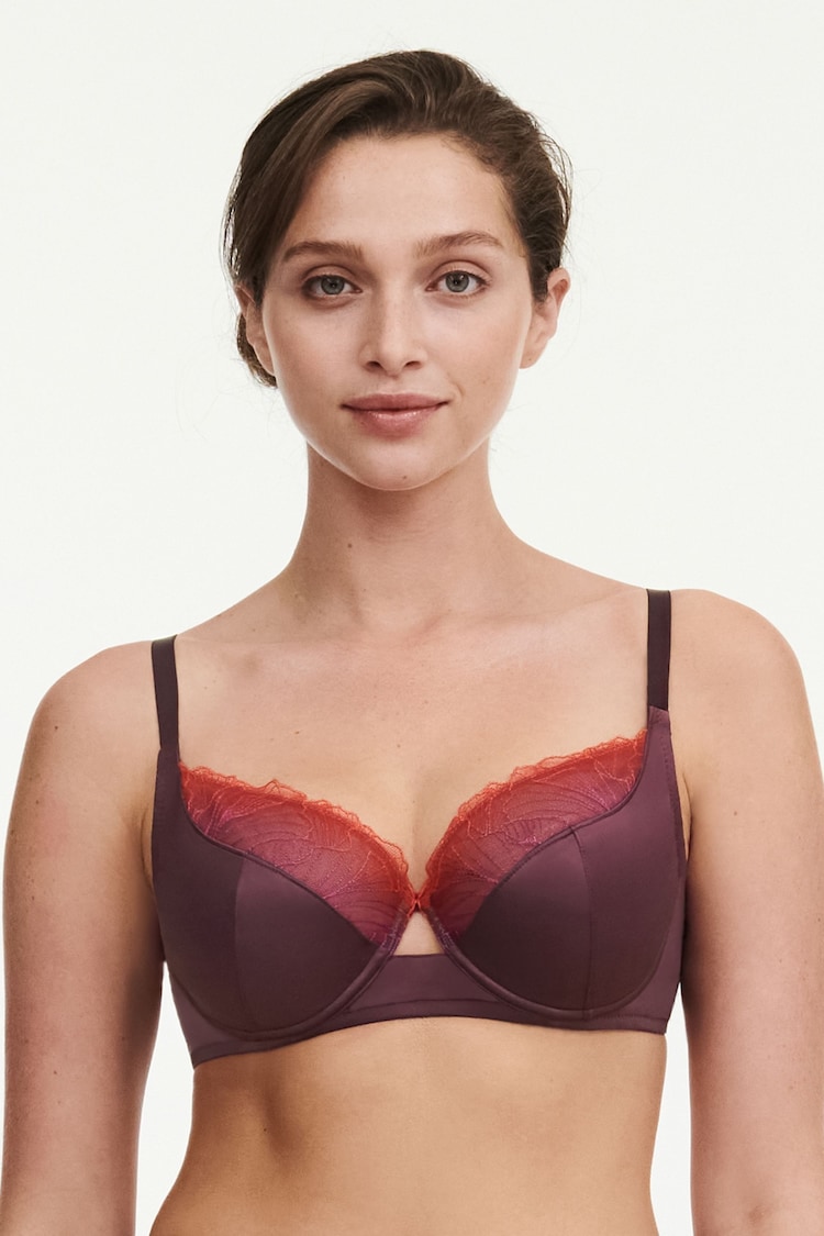 Chantelle Red Pulp Tattoo Love Full Cup Underwired Bra - Image 1 of 4