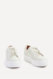 Linzi Cream Twyla Faux Leather Platform Trainers - Image 3 of 4