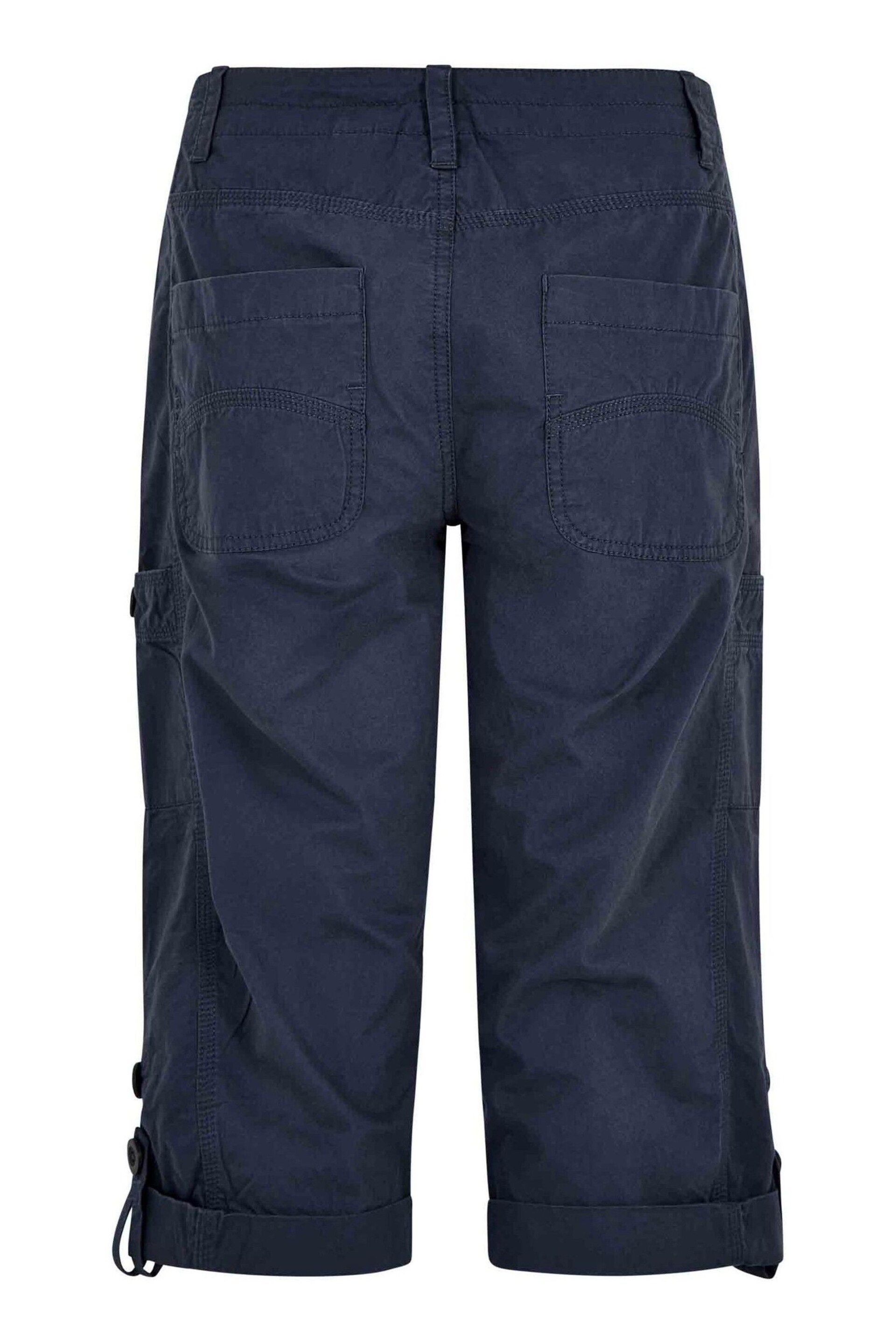 Weird Fish Blue Salena Organic 3/4 Length Trousers - Image 7 of 7