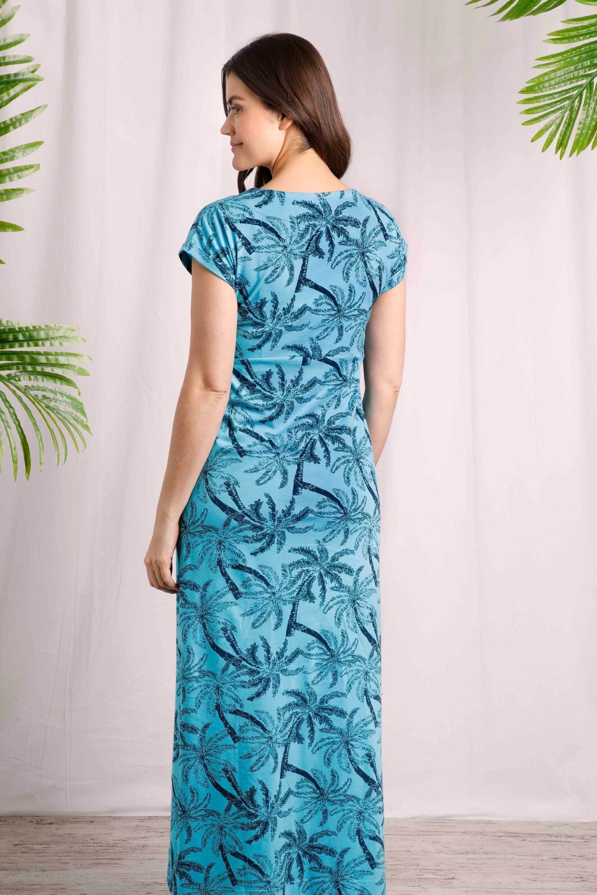 Weird Fish Mirren Organic Printed Maxi Dress - Image 2 of 7