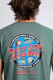 Weird Fish Green Stop Minnow Artist T-Shirt - Image 4 of 6
