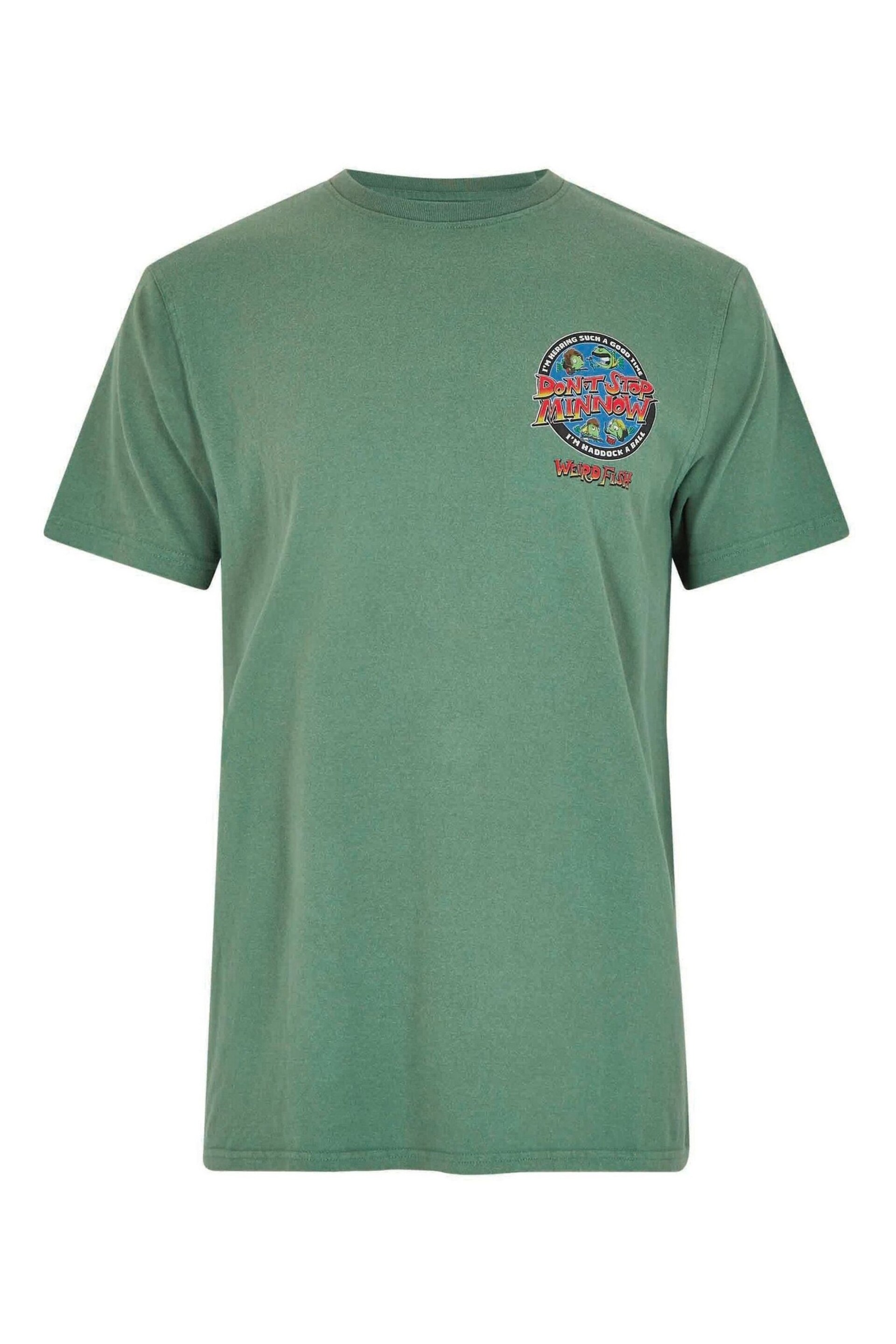 Weird Fish Green Stop Minnow Artist T-Shirt - Image 5 of 6