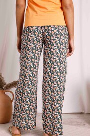 Weird Fish Green Mounira Eco Viscose Printed Wide Leg Trousers - Image 3 of 8