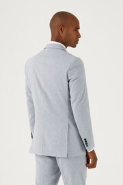Skopes Tailored Fit Silver Tuscany Linen Blend Suit: Jacket - Image 2 of 4