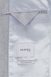 Skopes Tailored Fit Silver Tuscany Linen Blend Suit: Jacket - Image 3 of 4