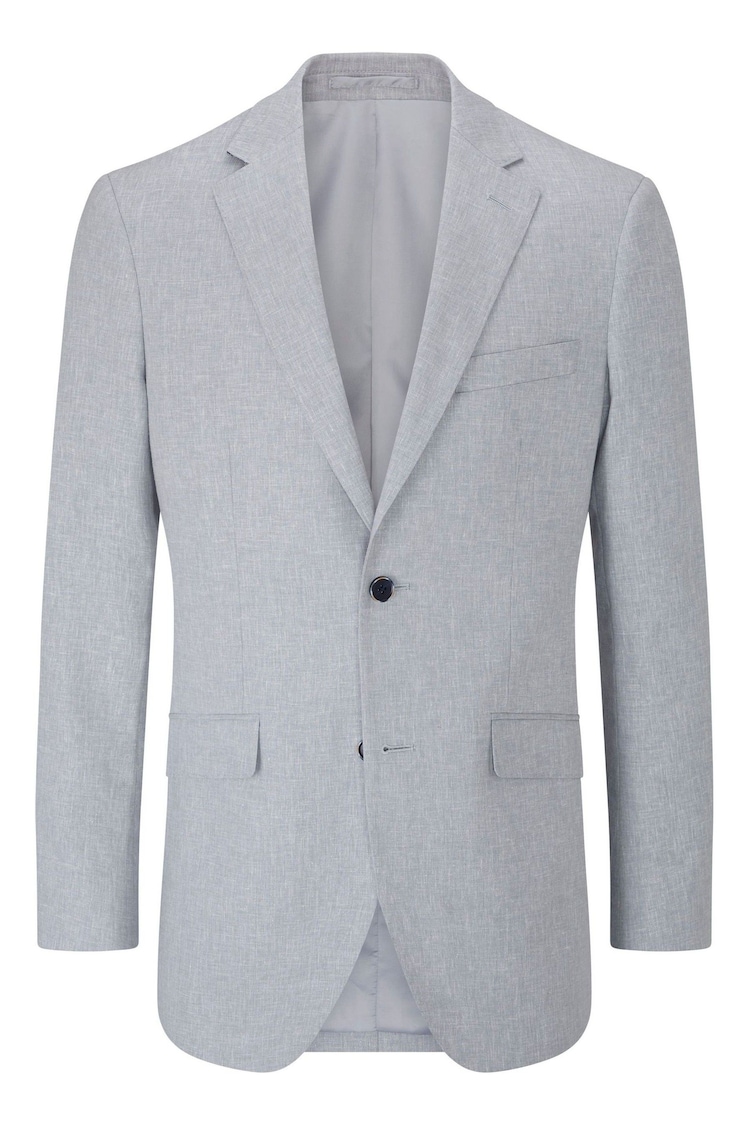 Skopes Silver Tailored Fit Tuscany Linen Blend Suit: Jacket - Image 4 of 4