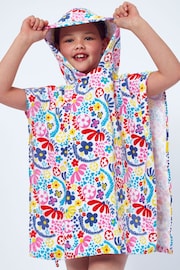 Harry Bear White Floral Hooded Towel Poncho - Image 3 of 3