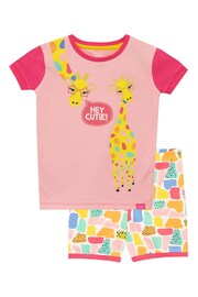 Harry Bear Pink Giraffe Short Pyjamas - Image 1 of 4