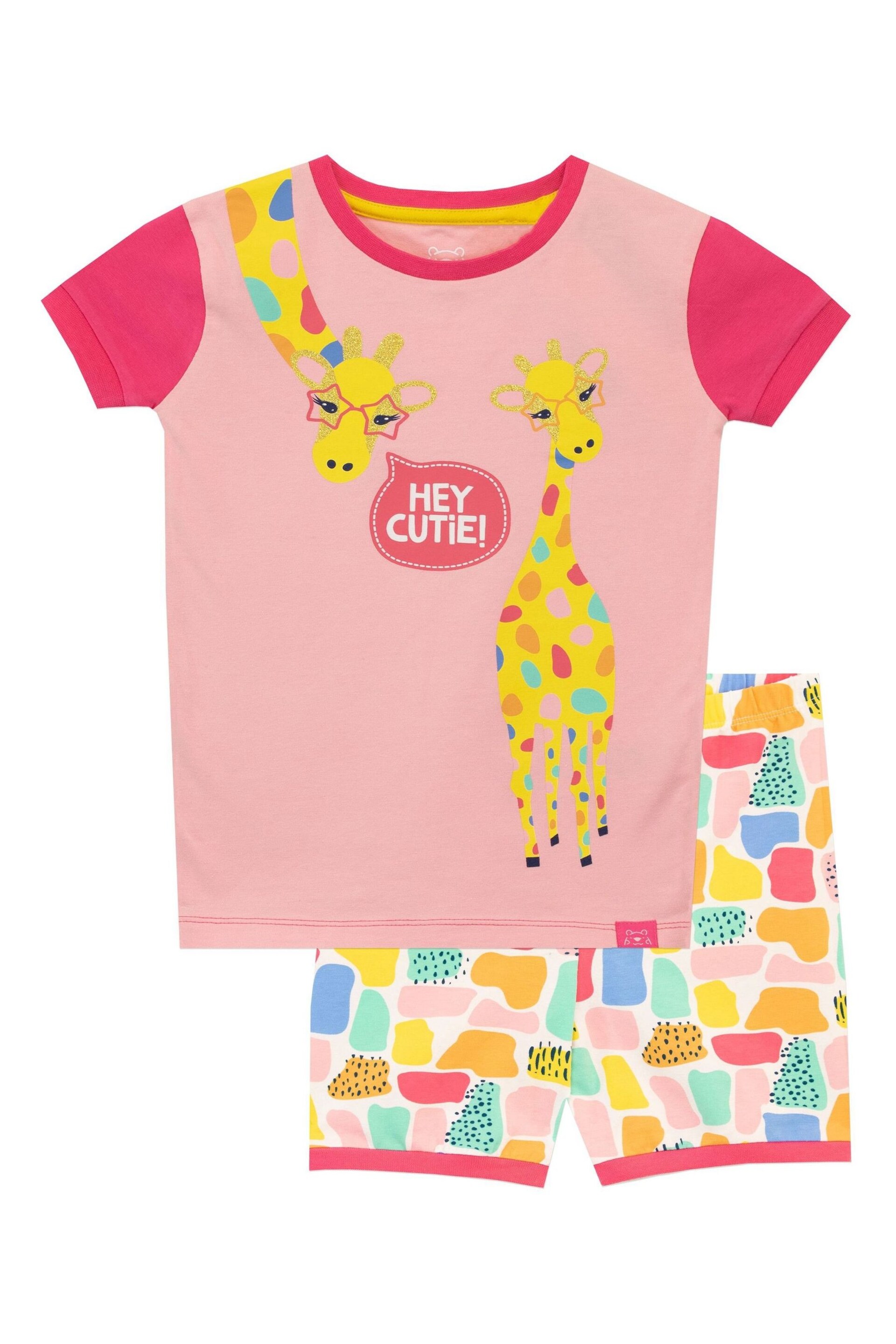 Harry Bear Pink Giraffe Short Pyjamas - Image 1 of 4