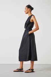 Hush Black Maggie Twist Front Midi Dress - Image 5 of 6