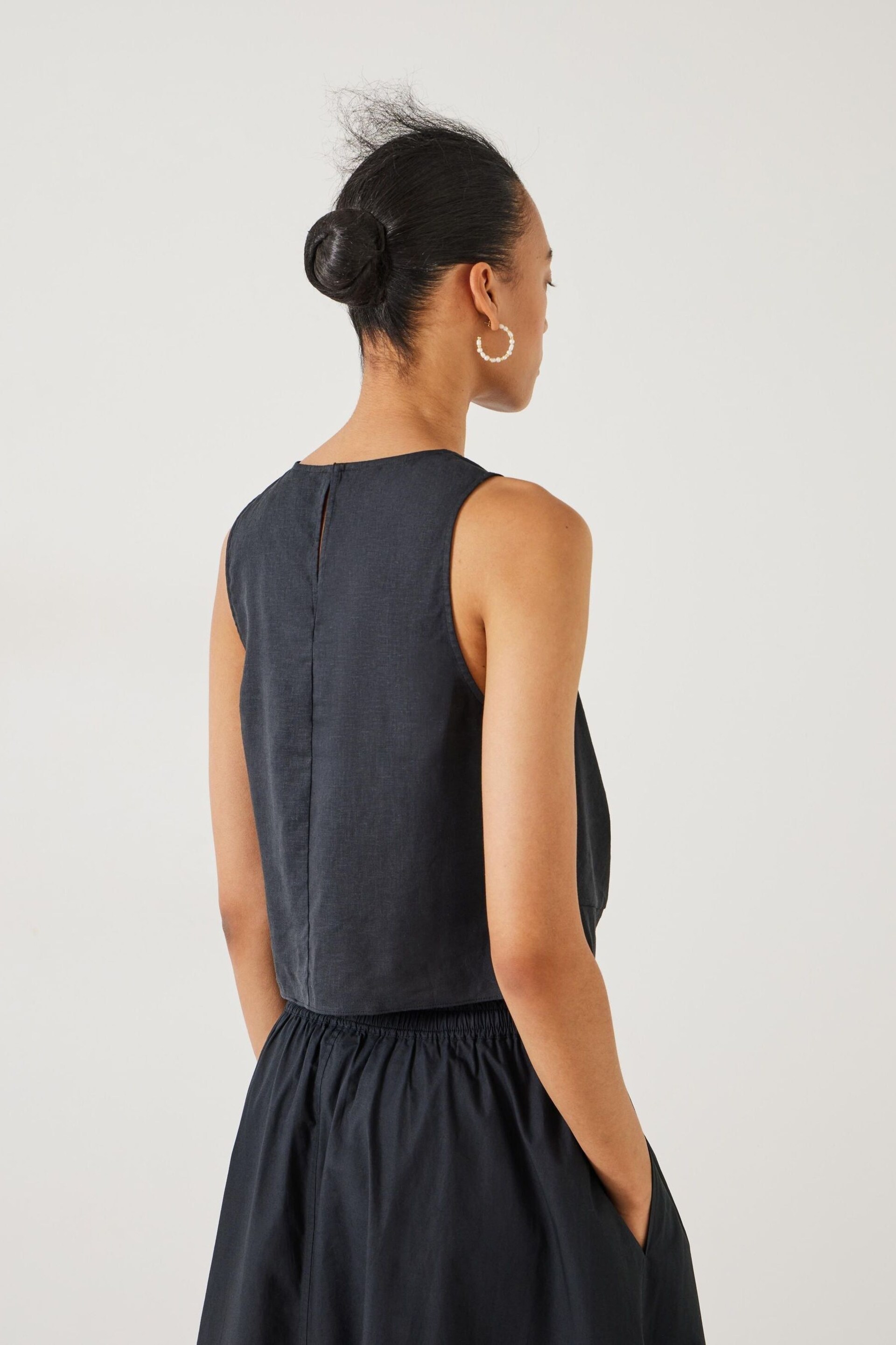 Hush Black Maggie Twist Front Tank Top - Image 2 of 5