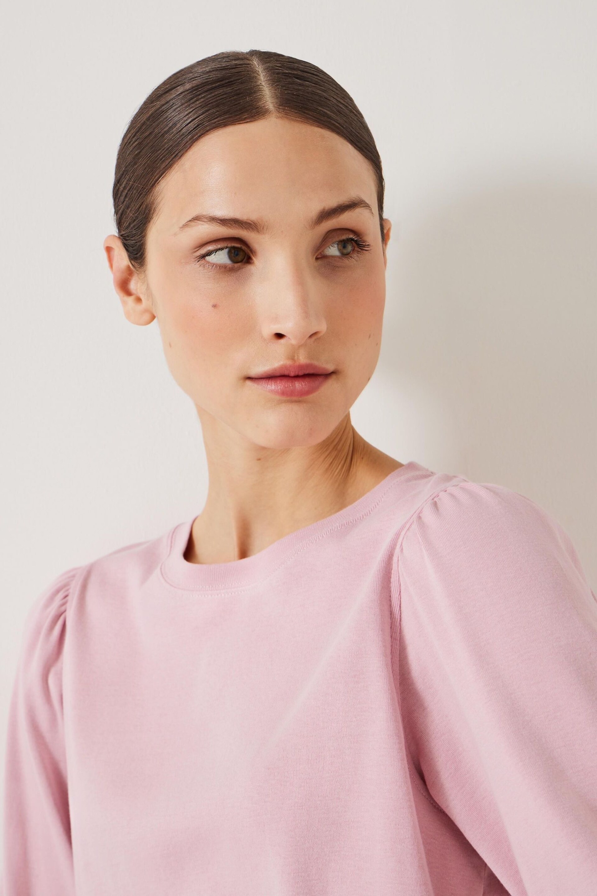 Hush Pink Emily Puff Sleeve Sweatshirt - Image 1 of 3