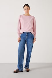 Hush Pink Emily Puff Sleeve Sweatshirt - Image 3 of 3