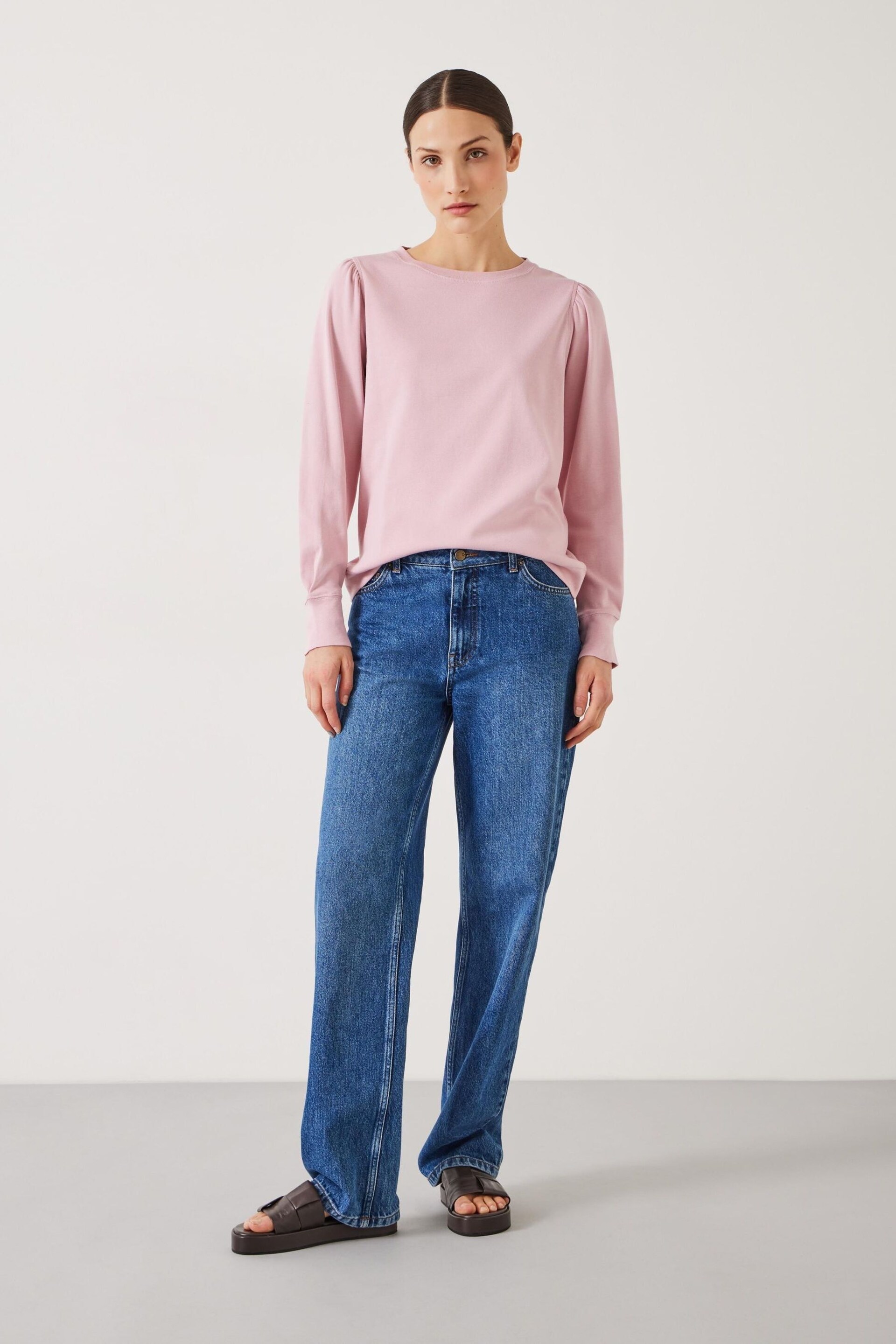 Hush Pink Emily Puff Sleeve Sweatshirt - Image 3 of 3