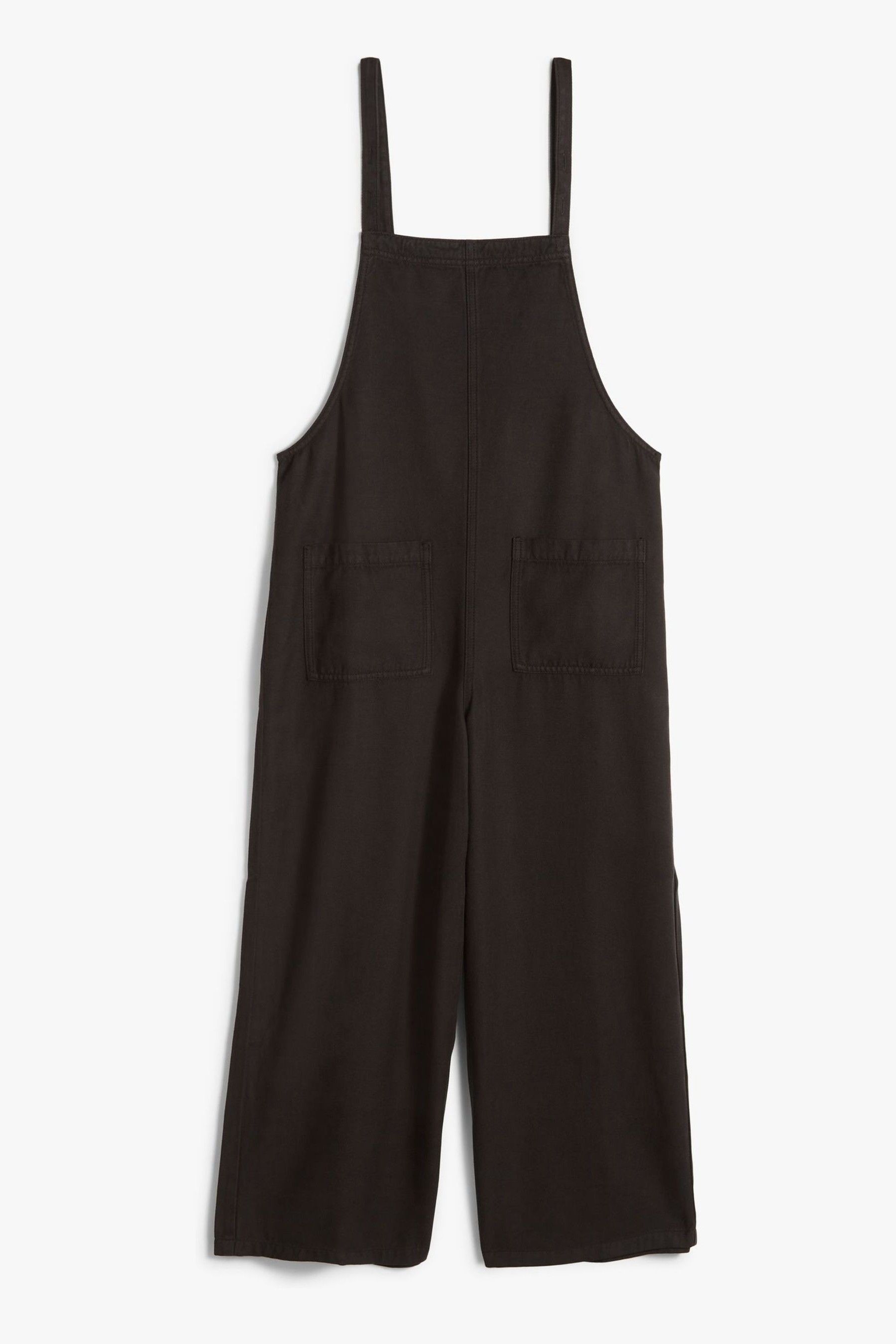 Black cropped dungarees cheap